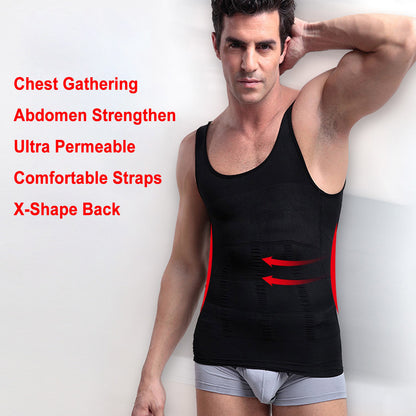 MEN MEN'S SLIMMING BODY SLIM SHAPER UNDERWEAR CORSET COMPRESSION VEST/SHIRT