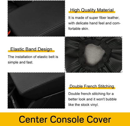 Car Center Console Lid Armrest Cover Custom Compatible with For 2019-2024 Subaru Forester