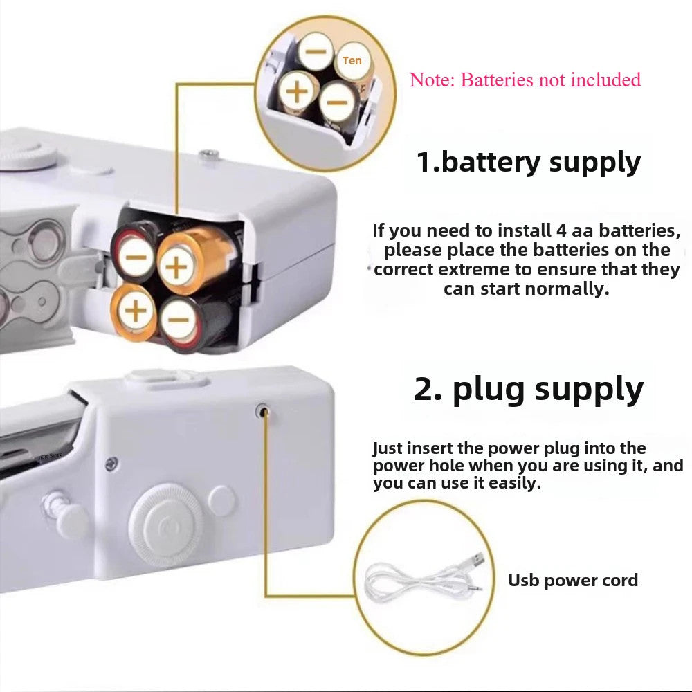 Mini Electric Hand Sewing Machine Portable Sewing Quick Sewing Tool Home DIY