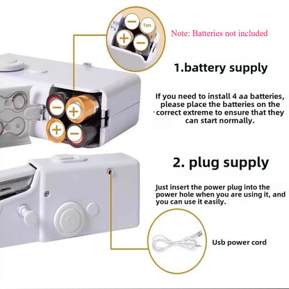 Mini Electric Hand Sewing Machine Portable Sewing Quick Sewing Tool Home DIY