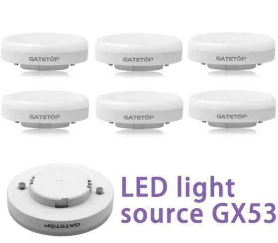 1-10 Pack GX53 LED Bulb 5W 15W Reflector, 60W Equivalent, Disc Frosted Puck, RA8