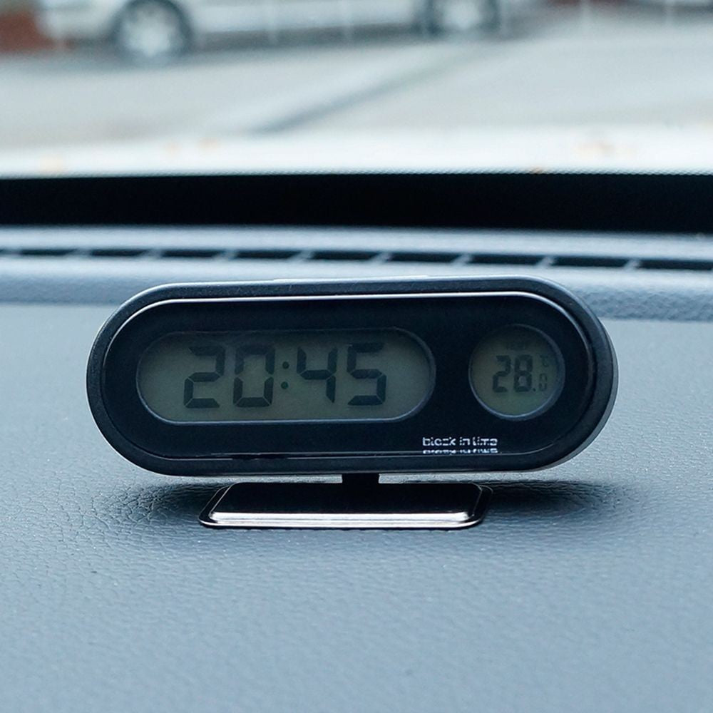 Small Digital Clock LCD Date Time Calendar For Car Dashboard Table Desk Portable