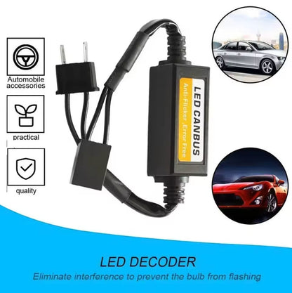 LED Headlight Canbus Decoder H4 9003 Load Resistor Anti-Flicker 1/2/4 pcs Kit H4
