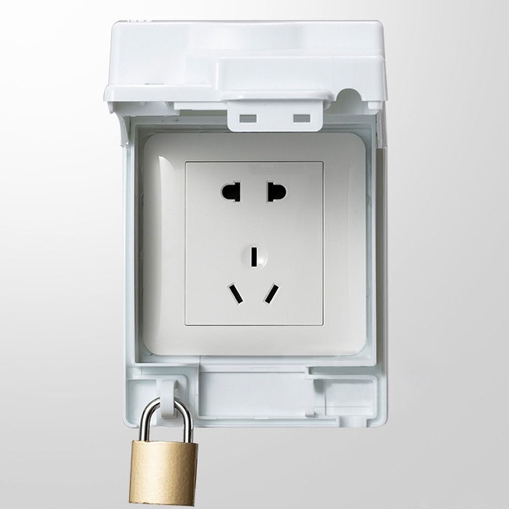 Shield Lockable 86 Type Switch Case Waterproof Dustproof Box Socket Cover