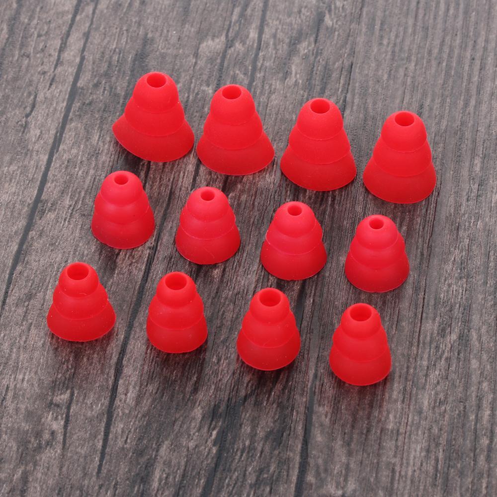 6pcs New Earphone Replacement Earbuds Cover Earplug Silicone Eartips Three Layer