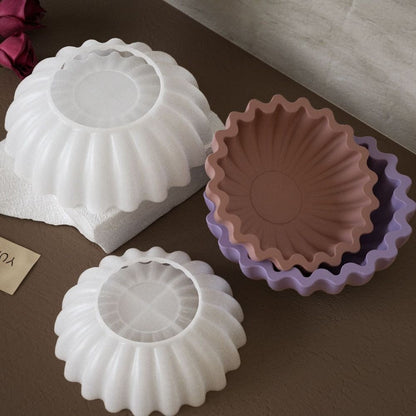 3D Storage Box Silicone Mold Lace Bowl Resin Mold Plaster Mold  Home Decor