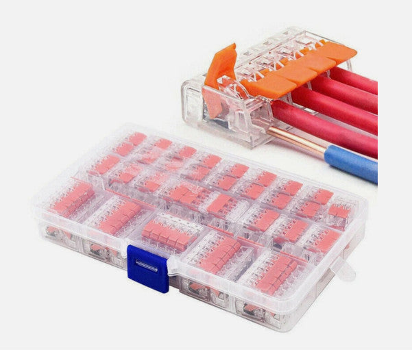 75x For Wago 221 Electrical Connectors Wire Block Clamp Terminal Cable Reusable