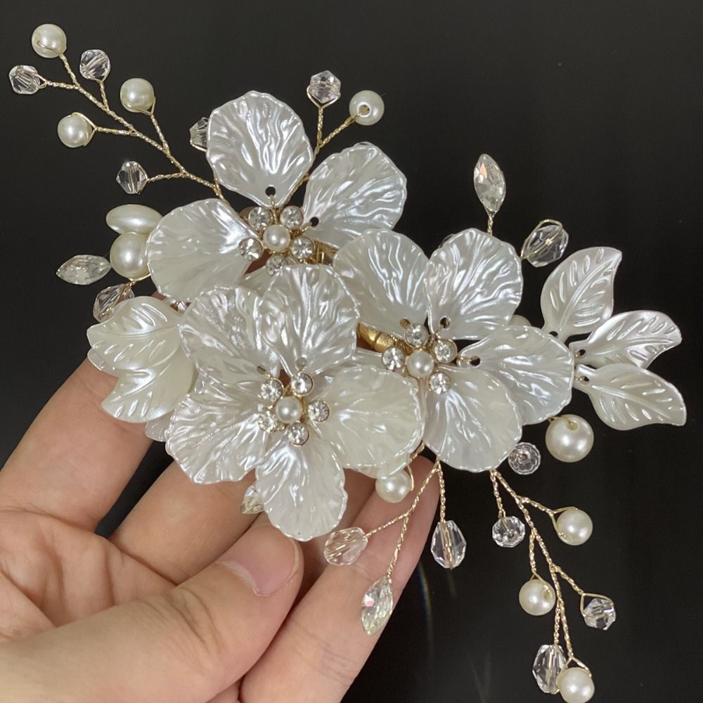 Crystal Pearl Bridal Hair Clips  Wedding Hair Accessories