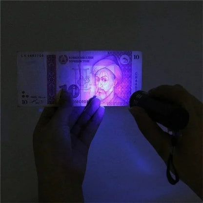 UV Ultra Violet LED Flashlight Blacklight Light 365 395 nM Inspection Lamp Torch