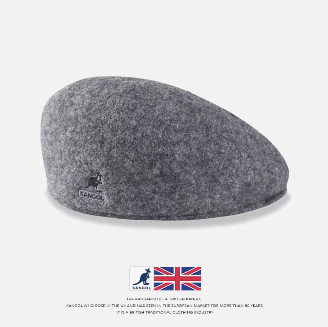 Kangol Wool 504 Flat Cap Men Women Casual Woolen Beret Hat Winter Newsboy Caps