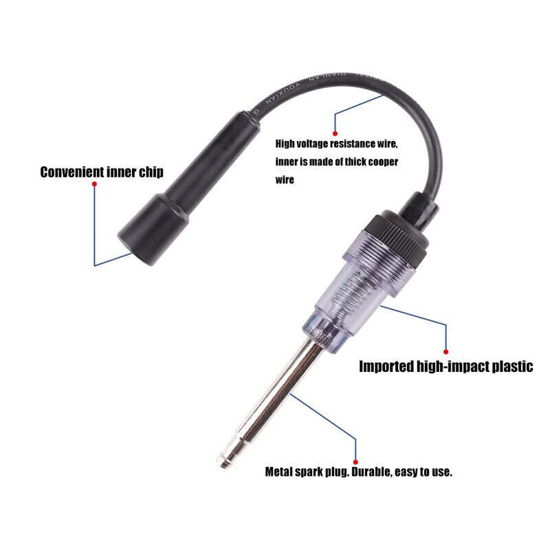 Spark Plug Tester In Line Ignition System Detector Coil Test Tools Engine AU