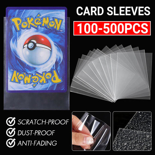 Ultra Soft Trading Card Sleeves Clear Penny Protector 100PCS Pokemon NBA YuGiOh