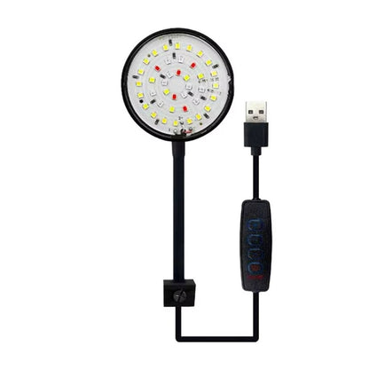 5W/7W Clip On LED Aquarium Light Small Fish Tank Light USB Dimmable Moving Lamp