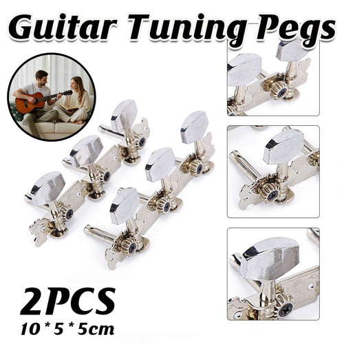 Guitar Tuning Pegs 2 Pack Metal Classical Guitar Machine Heads Tuners Keys Parts