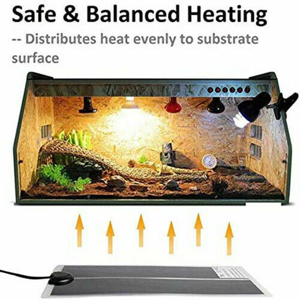 1/2pcs Pet Electric Reptile Heating Mat Pad Warmer for Hermit Crab Frog Lizard