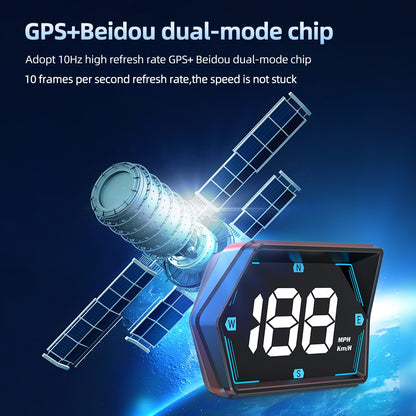 Car HUD Head Up GPS Speedometer Digital Universal Speedo Speed MPH KMH Display