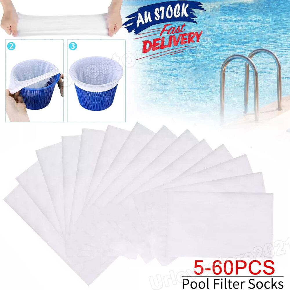 10-30PCS Pool Set Skimmer Socks Filter Savers Jumbo Large Swimming Heavy Duty AU