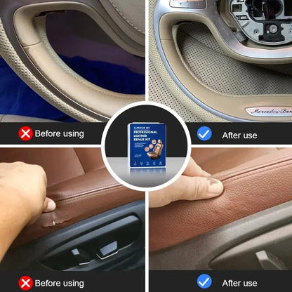 Advanced Leather Repair Gel Kit Filler Restore Car Seat Sofa Scratch Rips Holes – Compatible with Seat