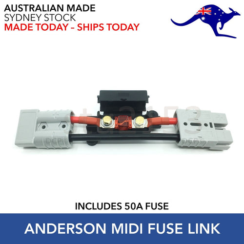 50A Anderson to 50A Anderson 8AWG with 50A Midi Fuse