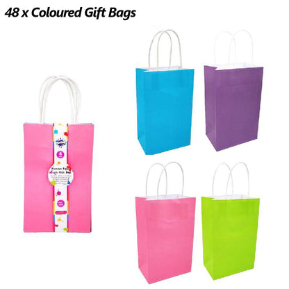 Bulk Paper Kraft Bag Coloured Shopping Carry Retail Gift Party Wrapping Bag