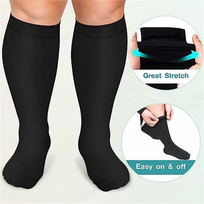 Plus Size Compression Socks 2XL-7XL Calf Socks New Extra Size Fat Sock  Sports
