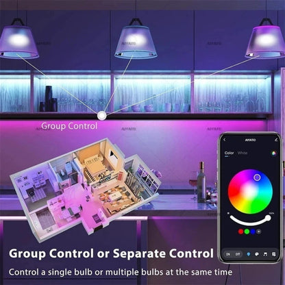 15W Smart Light Bulb Globe E27 B22 WiFi Bluetooth RGB RGBW LED Lamp Alexa Google