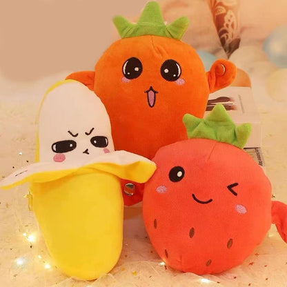 2026 Interactive Musical Toy Fruit Sensing Beat Piano Ragdoll Musical Doll Gifts