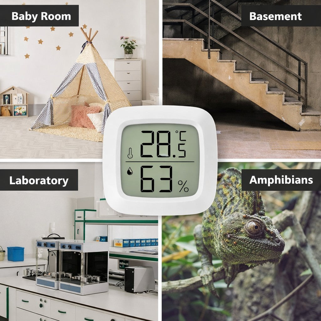 4x Mini Digital Thermometer Hygrometer LCD Temperature Humidity Meter Indoor