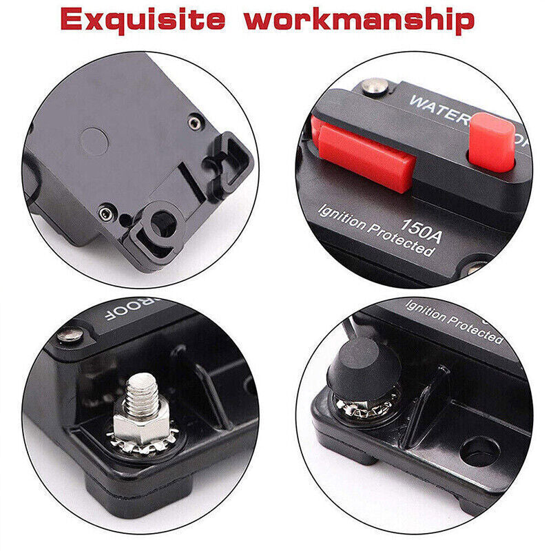 Waterproof Circuit Breaker Fuse Reset 30 300A Amp 12V 48V DC Car Boat Use AU