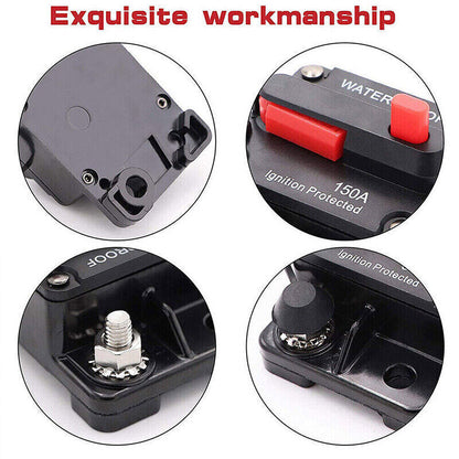 Waterproof Circuit Breaker Fuse Reset 30 300A Amp 12V 48V DC Car Boat Use AU