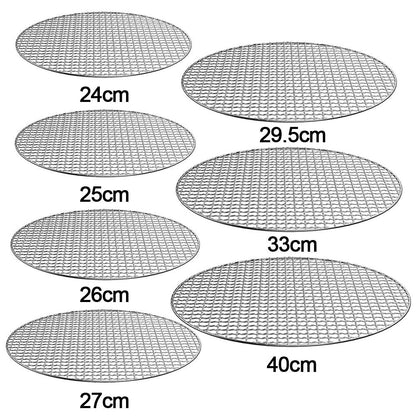 Round Grill Racks Reusable Roast Grate Net New BBQ Roasting Net
