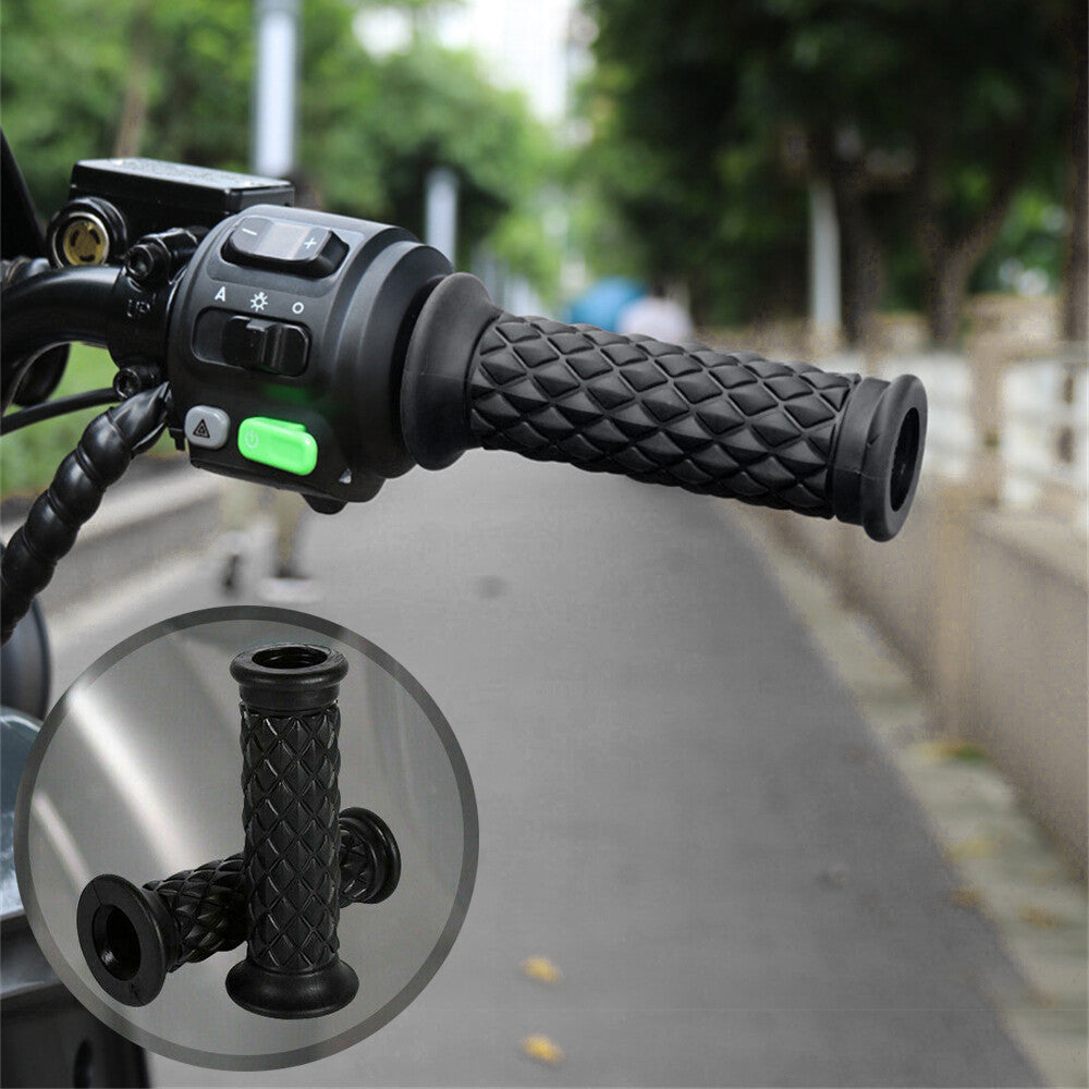 Motorcycle Rubber Gel Hand Grips For 7/8in 22mm Handlebar Sports Bike Universal