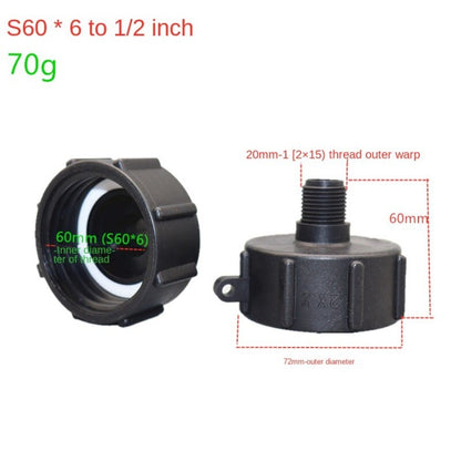 IBC IBC Tank Adapter S60 Hose Connector IBC Ton Barrel Connector  Water Tank