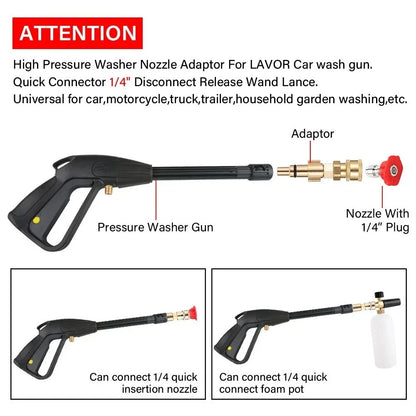 pressure washer adaptor - 1/4 quick connect adaptor - use foam cannon etc – Compatible with OZITO