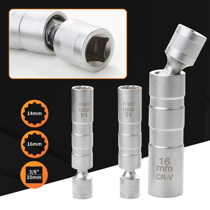 Magnetic Spark Plug Socket Wrench 14mm 16mm Removal Tool Thin Joint Wall Sockets