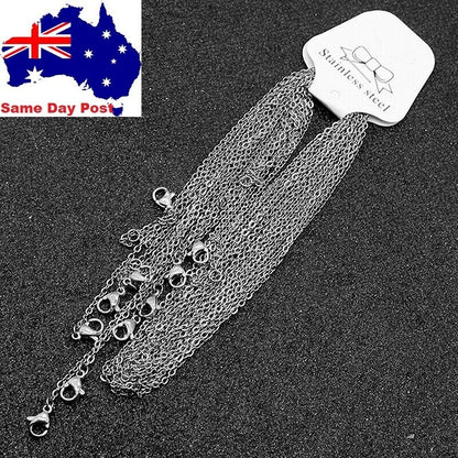 10 X Bulk 2mm 45 cm long Silver Necklaces Stainless Steel Chains