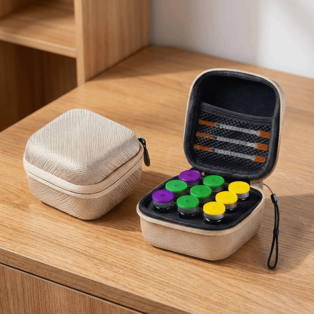 9 Slots Insulin Peptide Fridge Carrying Case Vial Holder Storage Protector Bag