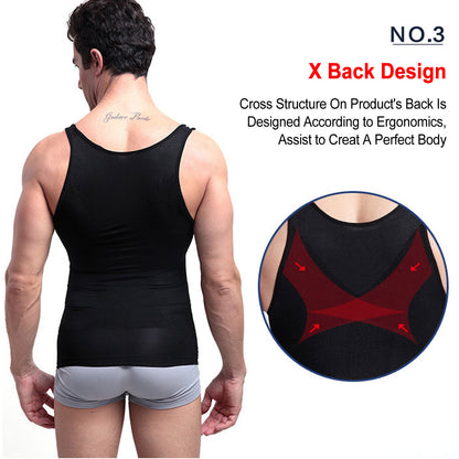 MEN MEN'S SLIMMING BODY SLIM SHAPER UNDERWEAR CORSET COMPRESSION VEST/SHIRT