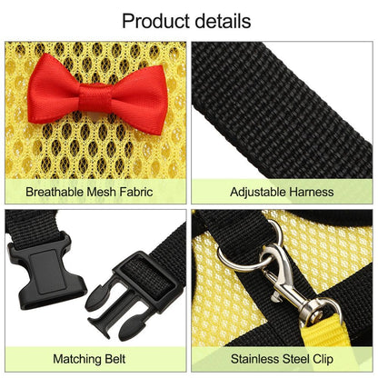 Supplies Adjustable Pet Matching Collars Bow Hen Belt Chicken Vest Harness