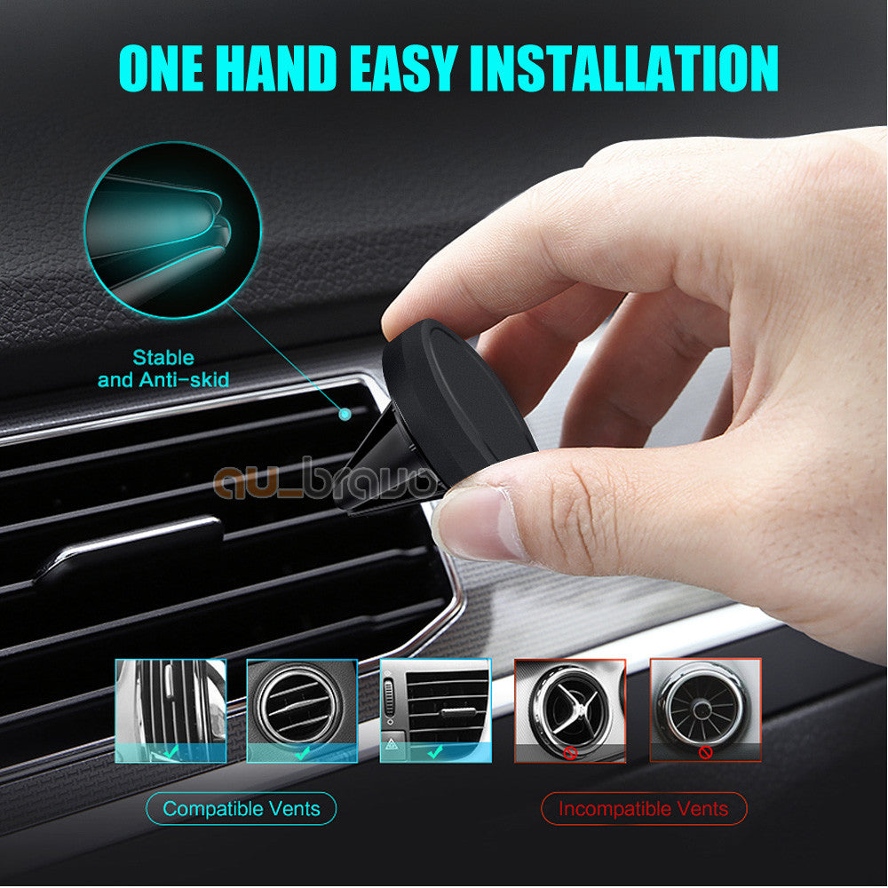 Universal Car Mount Air Vent Magnetic Phone Holder for All iPhone Android Phones