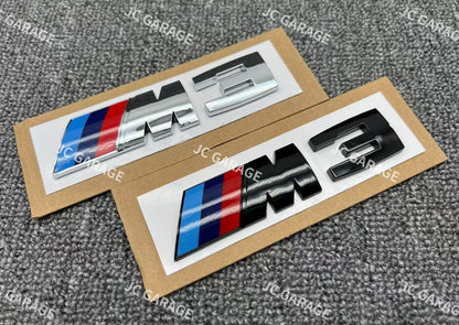 Competition Sport Black Silver Replacement Rear Trunk Emblem Badge For M3