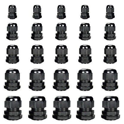 10/50Pcs Waterproof Nylon Cable Gland Kit IP68 Joints Adjustable Locknut Tools
