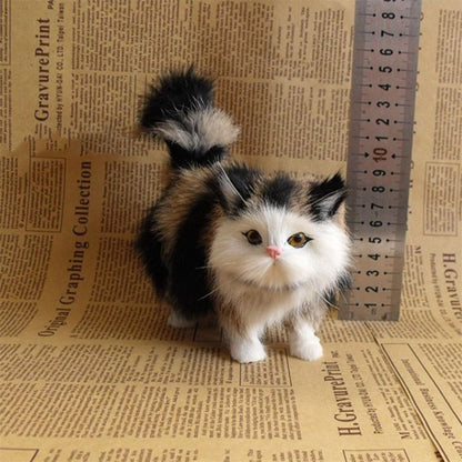 Simulation Plush Cat Toys Stuffed Kitten Doll Cat Model Plush Cat Toy Handicraft