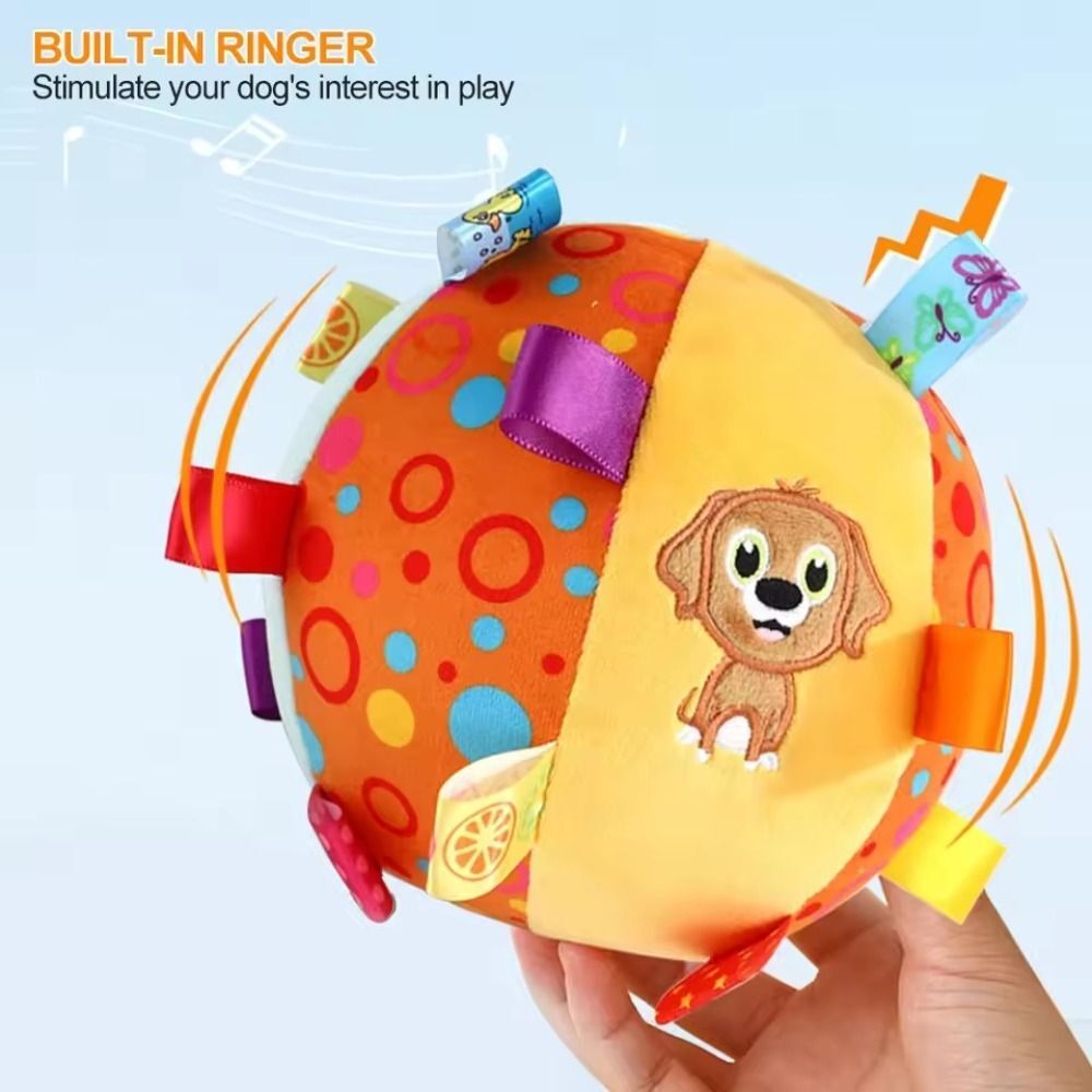 Plush Handle Dog Toys Bite Resistant Dog Squeak Ball Toys  Pet Supplies