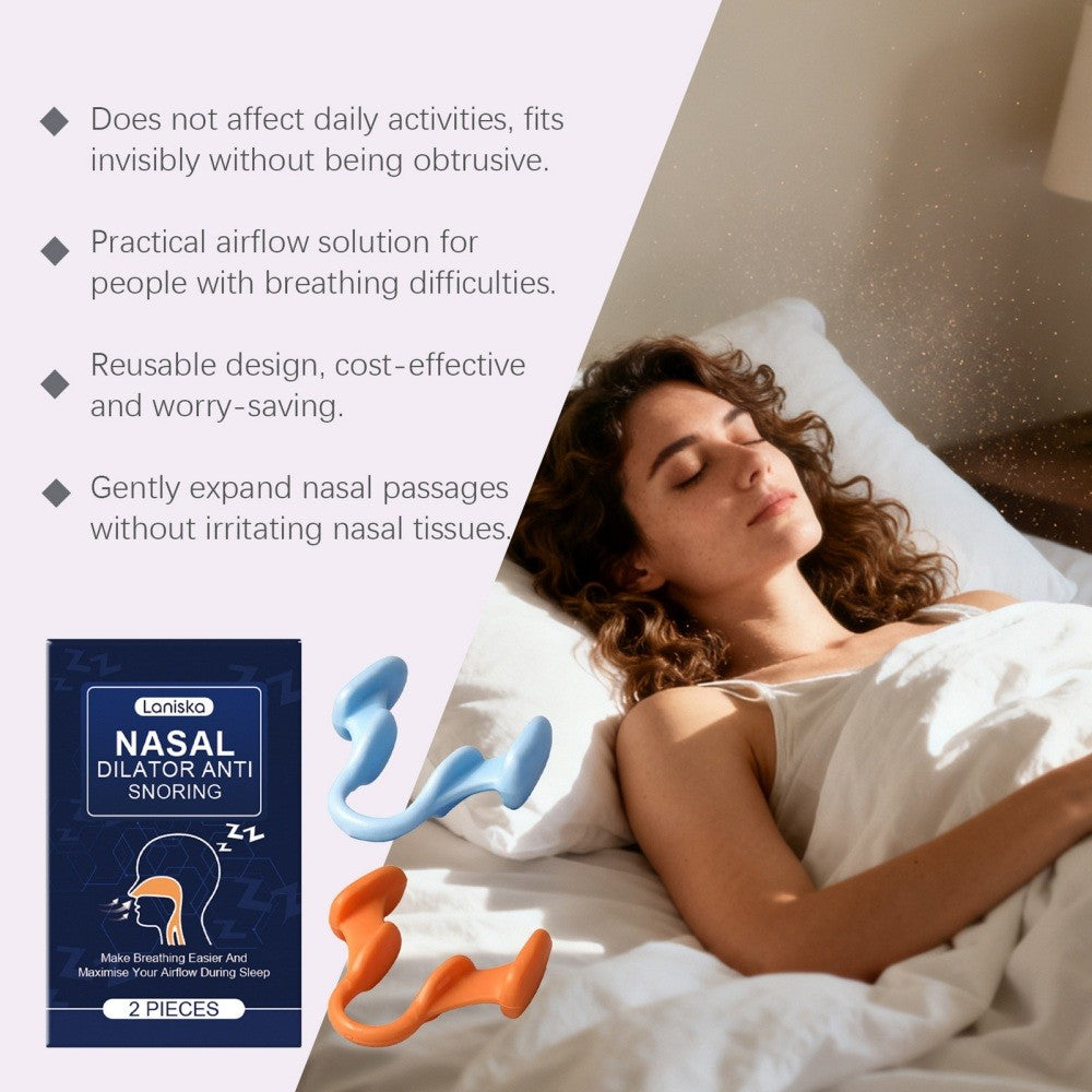 Silicone Nose Clip Anti Snoring Nasal Dilator Stop Aid Easy Breathe for Sleeping