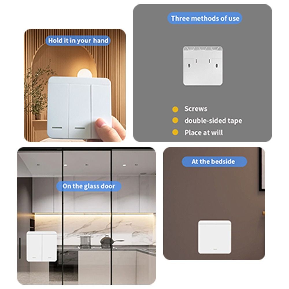 1/2/3 Gang Wireless Remote Control Switch LED Light Switch  Home Automation