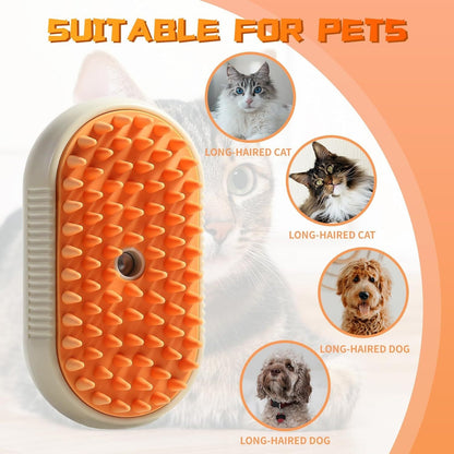 3 in 1 Cat Steam Brush Pet Grooming Dog Brush Electric Spray Massage Steamy AU