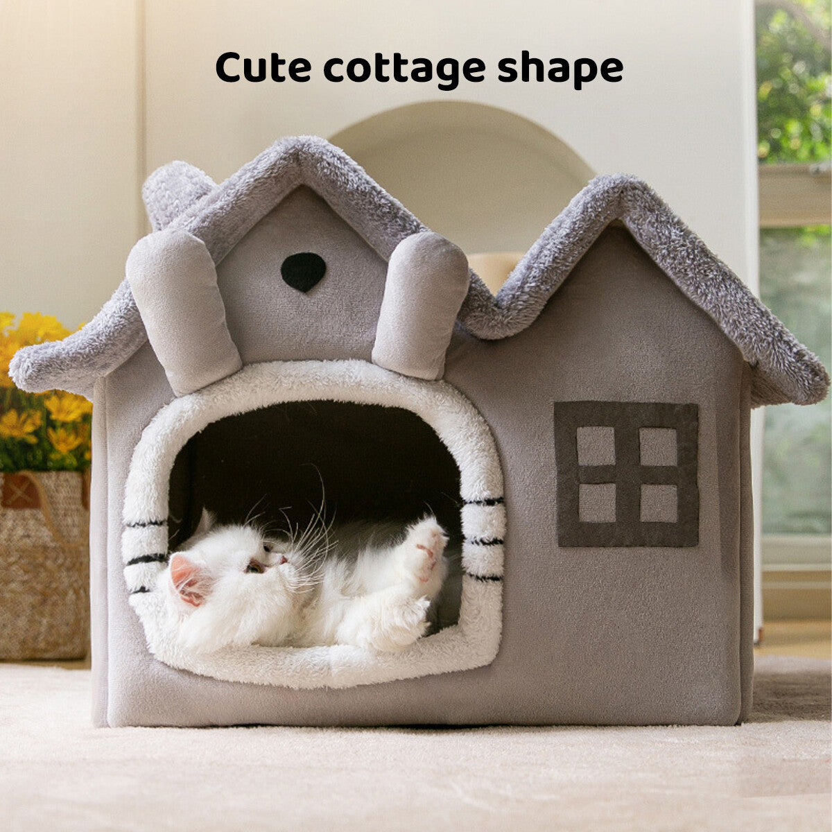 Foldable Washable Pet House Four Seasons Dog Bed Cat Kennel Enclosed Dog House