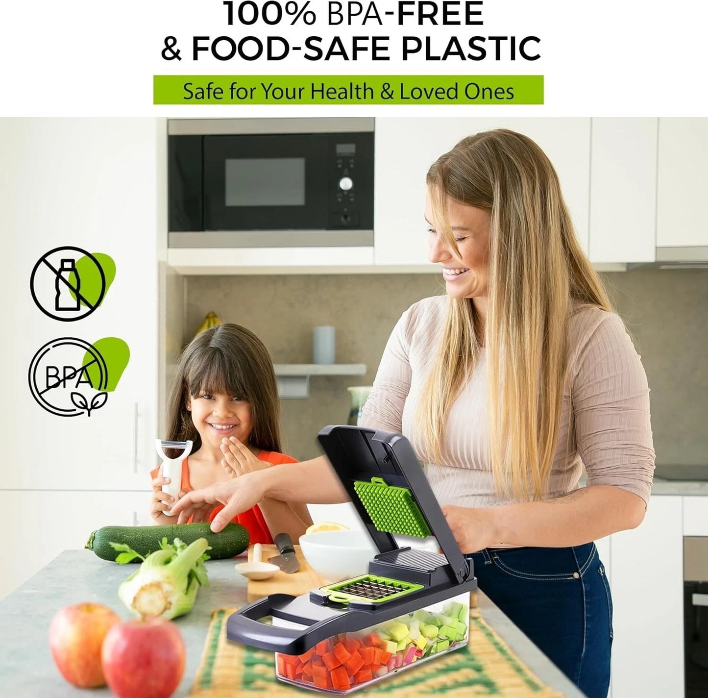 16 in 1 Multifunctional Vegetable Chopper Mandoline Slicer Cutter with Container