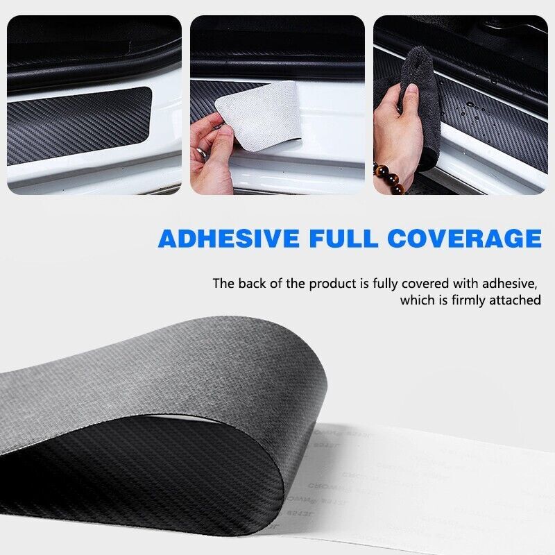 4X Compatible with Mitsubishi Triton Door Sill Plate Protector Stickers Cover Anti Scratch